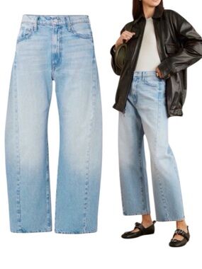 MOTHER SUPERIOR Jeans Half-Pipe Ankle This Is How I Roll Blue Size 24